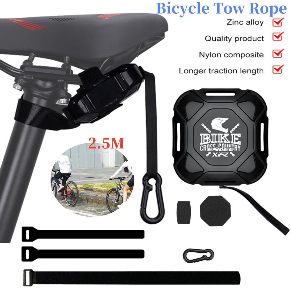 Mountain Biking For Kids - Retractable Bicycle Tow Rope 2.5M Bike