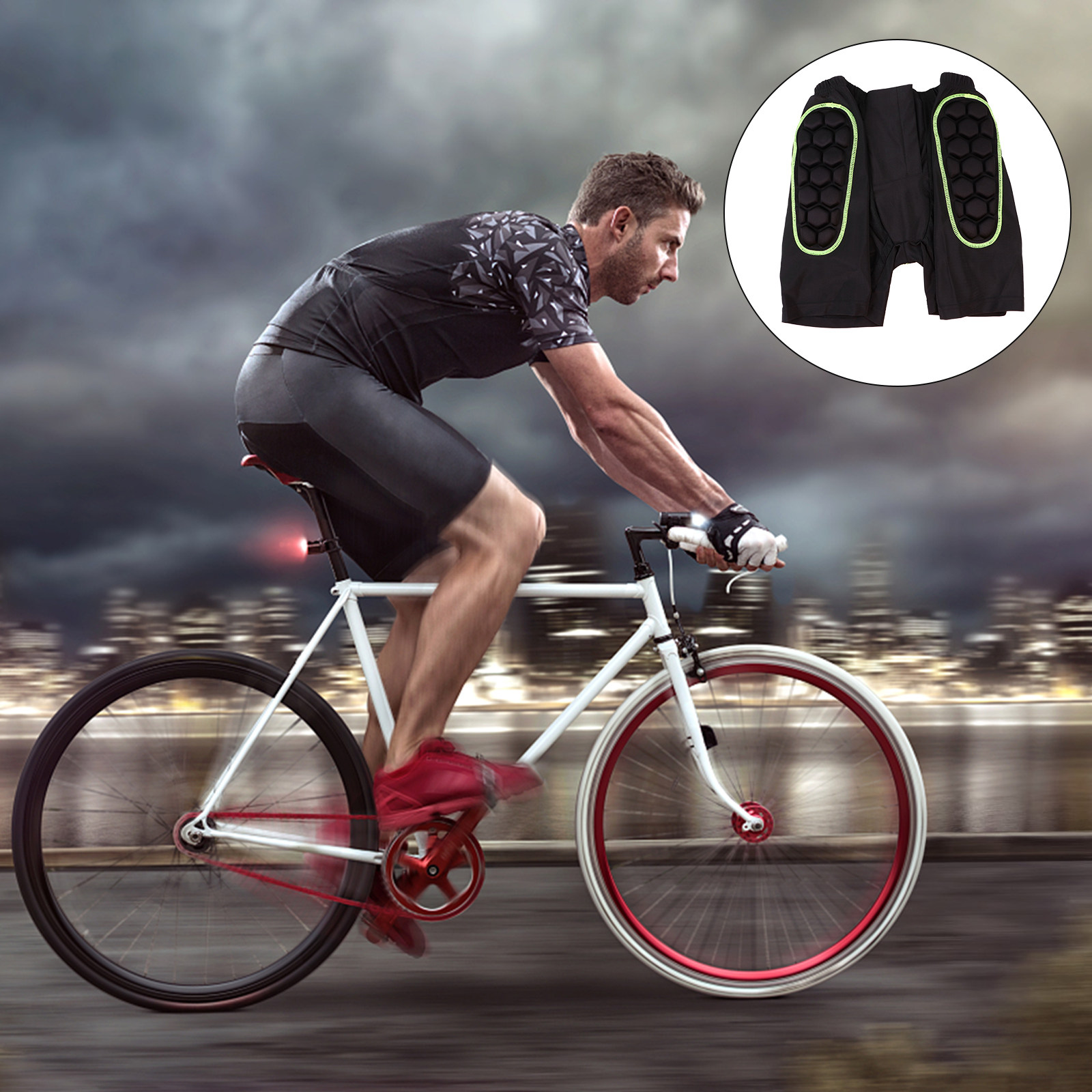 Mountain Biking Shorts - Men Breathable Downhill Shorts Padded Cycling