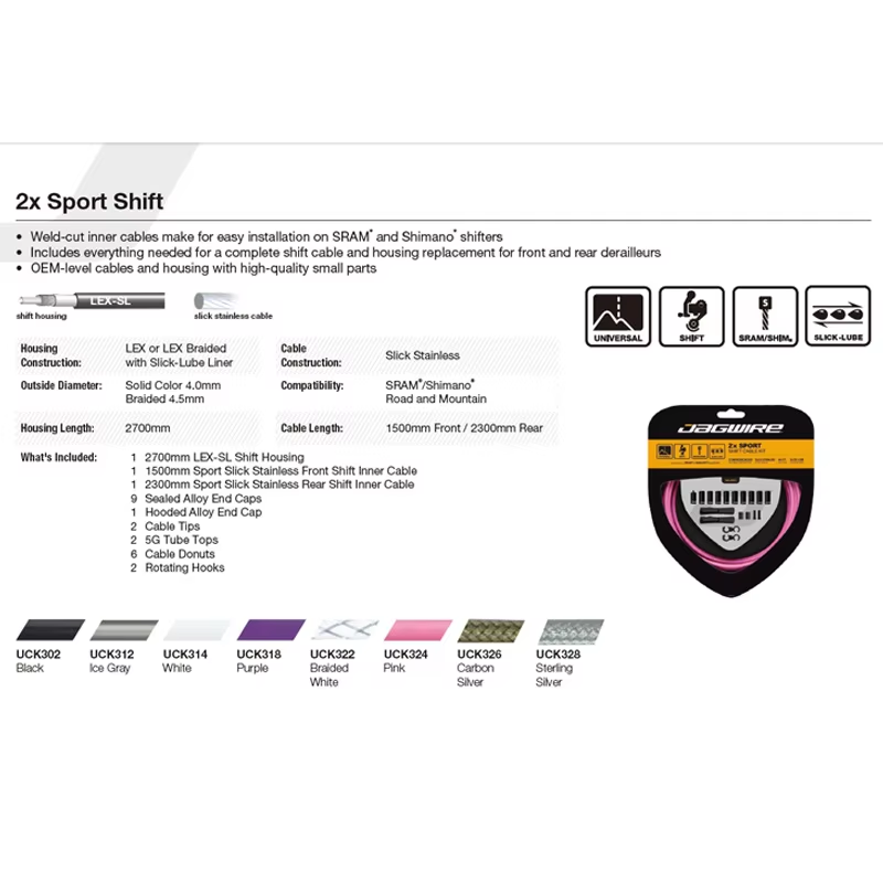 JAGWIRE 2x Sport Shift Cable F - Mountain Biking Stuff ulasan dan harga